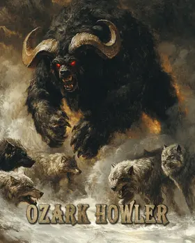 Ozark Howler Wolves Encounter Art - Mythical Beasts Wall Art Prints – 8″x10″ Artwork for 11″x14″ Frame