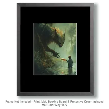 A Gift for Rougarou - Mythical Beasts Wall Art Prints – 8″x10″ Artwork for 11″x14″ Frame