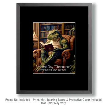 Thesaurus - Dinosaur Wall Art Prints - 8"x10" Art Print for 11"x14" Frame