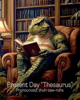 Thesaurus - Dinosaur Wall Art Prints - 8"x10" Art Print for 11"x14" Frame