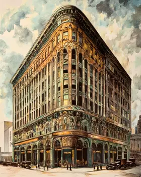 Vintage Architecture #1 Wall Art Prints - 8"x10" Art Print for 11"x14" Frame