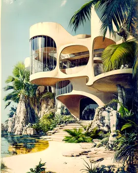 Vintage Architecture Prints #10 Wall Art - 8"x10" Art Print for 11"x14" Frame