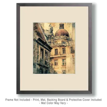 Vintage Architecture #13 Wall Art Prints - 8"x10" Art Print for 11"x14" Frame