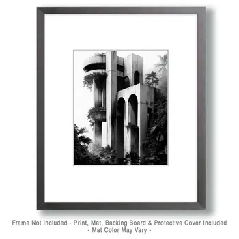Vintage Architecture #17 Wall Art Prints - 8"x10" Art Print for 11"x14" Frame