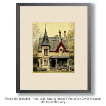 Vintage Architecture #18 Wall Art Prints - 8"x10" Art Print for 11"x14" Frame