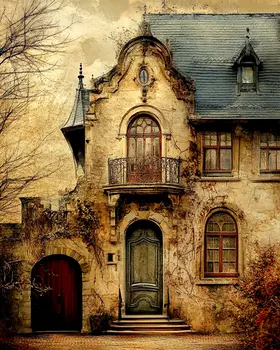 Vintage Architecture Prints #2 Wall Art - 8"x10" Art Print for 11"x14" Frame