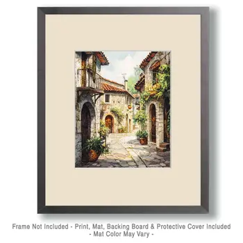 Vintage Architecture Prints #5 Wall Art - 8"x10" Art Print for 11"x14" Frame