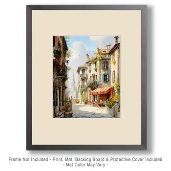 Vintage Architecture Prints #6 Wall Art - 8"x10" Art Print for 11"x14" Frame