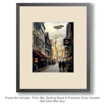 Vintage Architecture Prints #7 Wall Art - 8"x10" Art Print for 11"x14" Frame