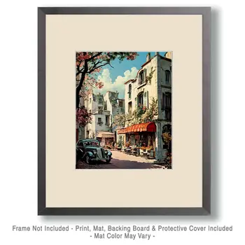 Vintage Architecture Prints #8 Wall Art - 8"x10" Art Print for 11"x14" Frame