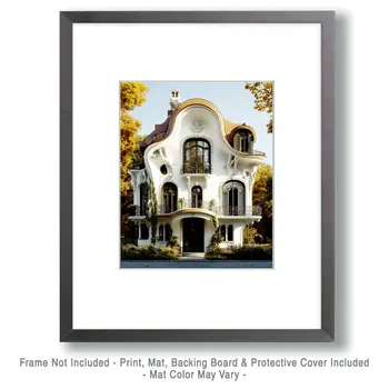 Vintage Architecture #20 Wall Art Prints - 8"x10" Art Print for 11"x14" Frame
