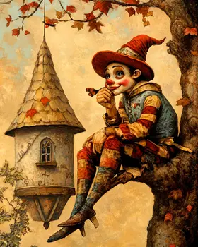Jester - Vintage Art Prints - 8"x10" Art Print for 11"x14" Frame