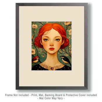 Nouveau Woman - Vintage Art Prints - 8"x10" Art Print for 11"x14" Frame