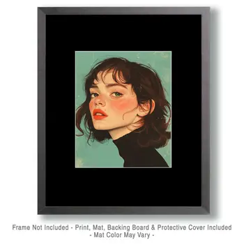 70's Girl - Vintage Art Prints - 8"x10" Art Print for 11"x14" Frame