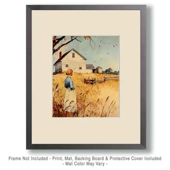 Farm Life - Vintage Art Prints - 8"x10" Art Print for 11"x14" Frame