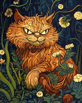 Wampus Cat - Mythical Beasts Wall Art Prints – 8″x10″ Artwork for 11″x14″ Frame