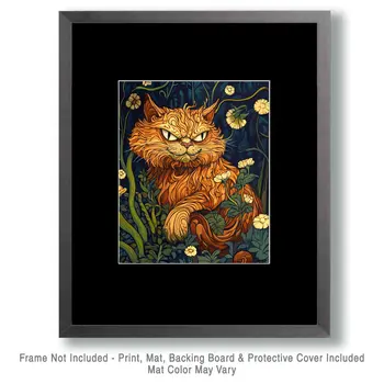 Wampus Cat - Mythical Beasts Wall Art Prints – 8″x10″ Artwork for 11″x14″ Frame