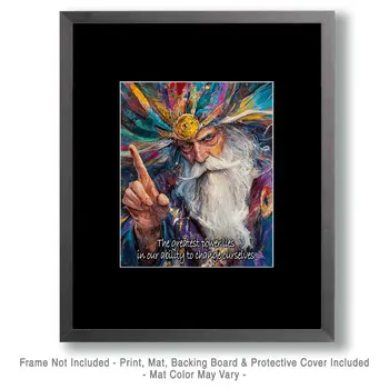 Wizard Logic "Greatest Power" Wall Art Prints – 8″x10″ Artwork for 11″x14″ Frame