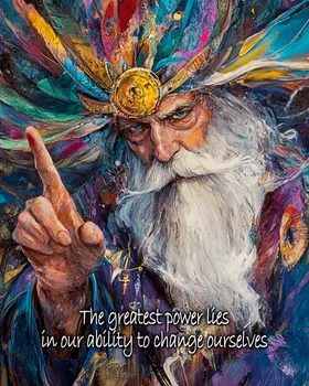 Wizard Logic "Greatest Power" Wall Art Prints – 8″x10″ Artwork for 11″x14″ Frame