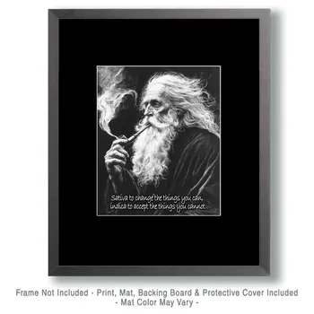 Wizard Logic - Sativa Indica Wall Art Prints – 8″x10″ Artwork for 11″x14″ Frame