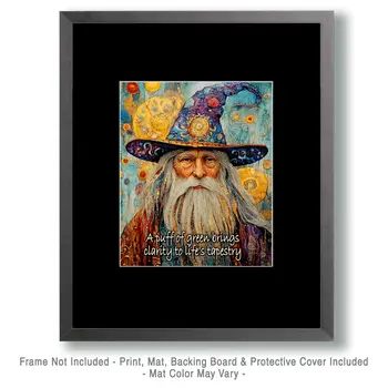 Wizard Logic "Puff of Green" Wall Art Prints – 8″x10″ Artwork for 11″x14″ Frame