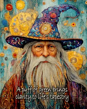 Wizard Logic "Puff of Green" Wall Art Prints – 8″x10″ Artwork for 11″x14″ Frame