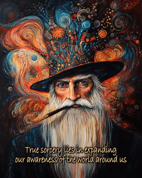 Wizard Logic "True Sorcery" Wall Art Prints – 8″x10″ Artwork for 11″x14″ Frame