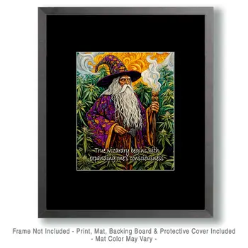 Wizard Logic "True Wizardry" Wall Art Prints – 8″x10″ Artwork for 11″x14″ Frame