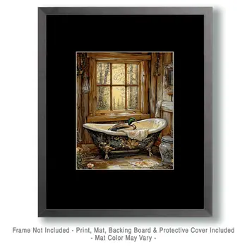 French Country Parlor - Bathroom Wall Art Prints – 8″x10″ Artwork for 11″x14″ Frame
