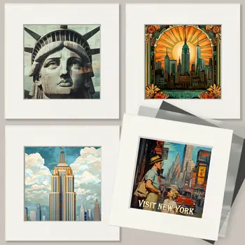 The Big Apple - NYC Purple Umbrella art print – 8″x10″ Artwork for 11″x14″ Frame