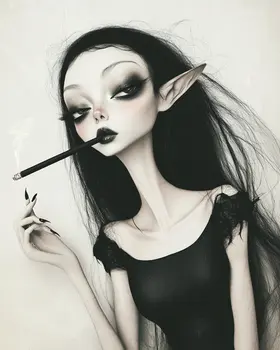 Dark Elf - Fairies Wall Art Prints – 8″x10″ Artwork for 11″x14″ Frame