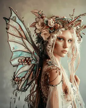 Western Highland Fairy - Fairies Wall Art Prints – 8″x10″ Artwork for 11″x14″ Frame