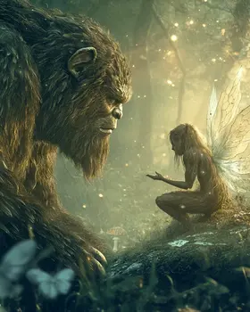 Fairy & Bigfoot Discussion - Fairies Wall Art Prints – 8″x10″ Artwork for 11″x14″ Frame