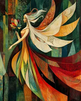 Abstract Fairy - Fairies Wall Art Prints – 8″x10″ Artwork for 11″x14″ Frame
