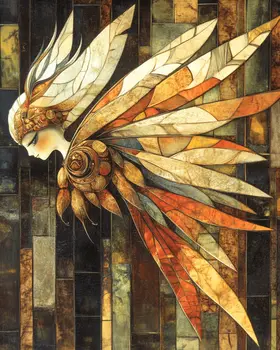 Hawk Fairy - Fairies Wall Art Prints – 8″x10″ Artwork for 11″x14″ Frame