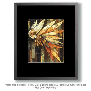 Hawk Fairy - Fairies Wall Art Prints – 8″x10″ Artwork for 11″x14″ Frame