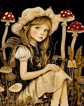 Mary the Fairy - Fairies Wall Art Prints – 8″x10″ Artwork for 11″x14″ Frame