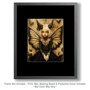 Innocent Evil Fairy - Fairies Wall Art Prints – 8″x10″ Artwork for 11″x14″ Frame