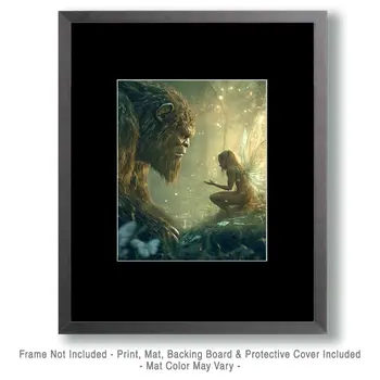 Fairy & Bigfoot Discussion - Fairies Wall Art Prints – 8″x10″ Artwork for 11″x14″ Frame