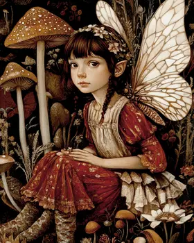 Apprehensive Fairy - Fairies Wall Art Prints – 8″x10″ Artwork for 11″x14″ Frame