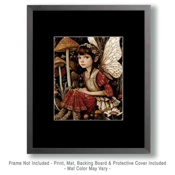 Apprehensive Fairy - Fairies Wall Art Prints – 8″x10″ Artwork for 11″x14″ Frame