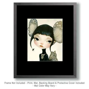 Bug Elf - Fairies Wall Art Prints – 8″x10″ Artwork for 11″x14″ Frame