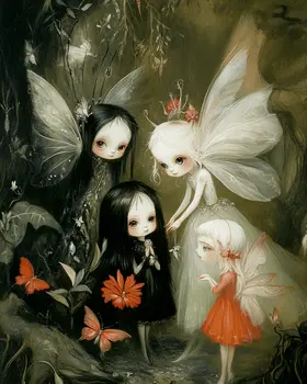 Fairy Welcomed - Fairies Wall Art Prints – 8″x10″ Artwork for 11″x14″ Frame