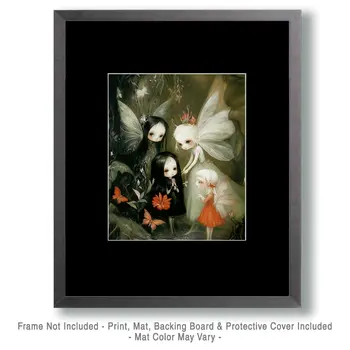 Fairy Welcomed - Fairies Wall Art Prints – 8″x10″ Artwork for 11″x14″ Frame