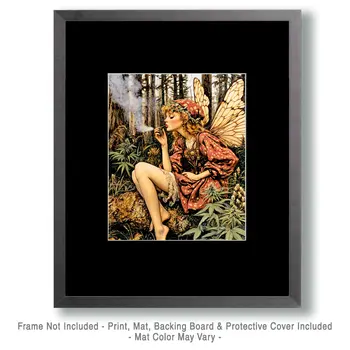 Toking Fairy - Fairies Wall Art Prints – 8″x10″ Artwork for 11″x14″ Frame