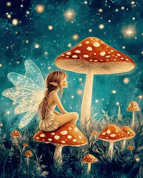 Fairy Dreams - Fairies Wall Art Prints – 8″x10″ Artwork for 11″x14″ Frame