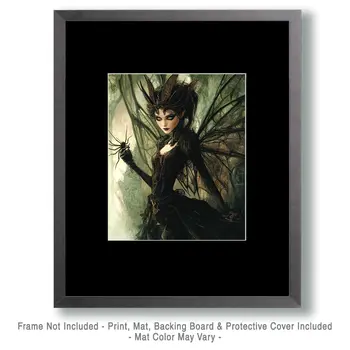 Spider Fairy - Fairies Wall Art Prints – 8″x10″ Artwork for 11″x14″ Frame