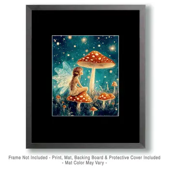 Fairy Dreams - Fairies Wall Art Prints – 8″x10″ Artwork for 11″x14″ Frame