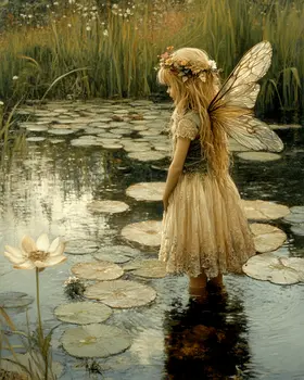 Lily the Fairy - Fairies Wall Art Prints – 8″x10″ Artwork for 11″x14″ Frame