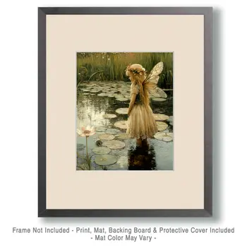 Lily the Fairy - Fairies Wall Art Prints – 8″x10″ Artwork for 11″x14″ Frame